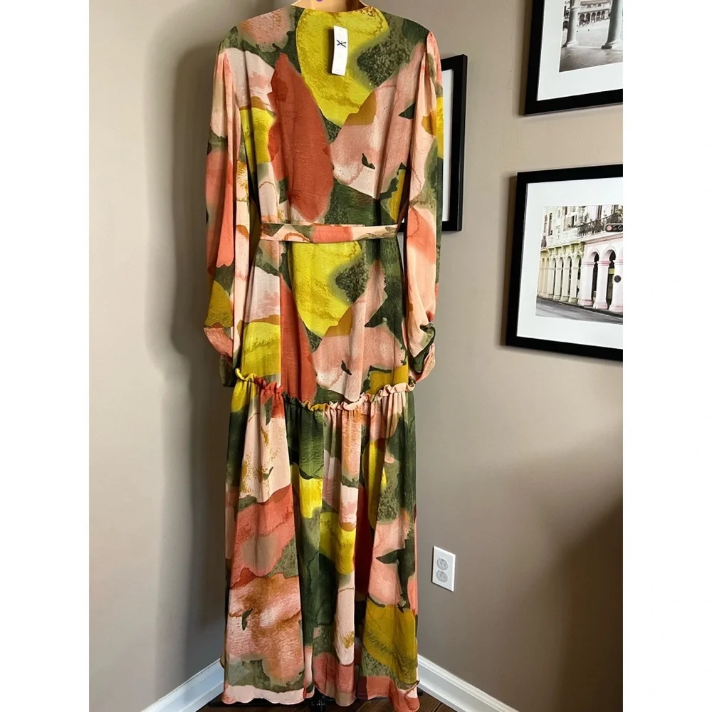 Anthropologie Hutch Geo Wrap Maxi Dress - Picture 5 of 6